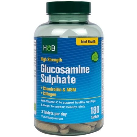 High Strength Glucosamine Sulphate + Chondroitin & MSM + Collagen - 180 tabs