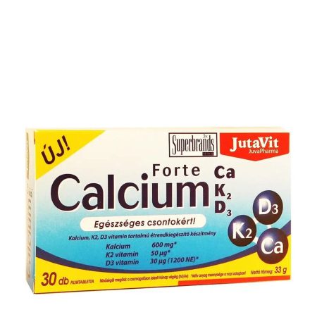 JutaVit Calcium Forte + Ca/K2/D3 - 30 tabletta