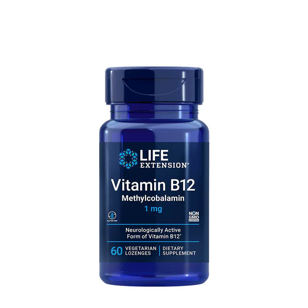 Life Extension - B12-vitamin (metilkobalamin) 1 mg (60 szopótabletta)