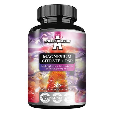 Magnézium-citrát + P5P - 200 kapszula