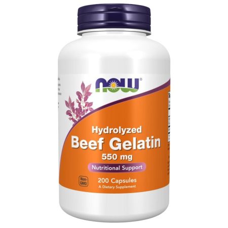 NOW Foods marhahús-zselatin 550 mg (200 kapszula)