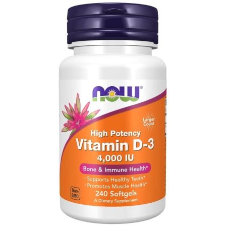 NOW Foods D3-vitamin 4000 NE (240 sgels)