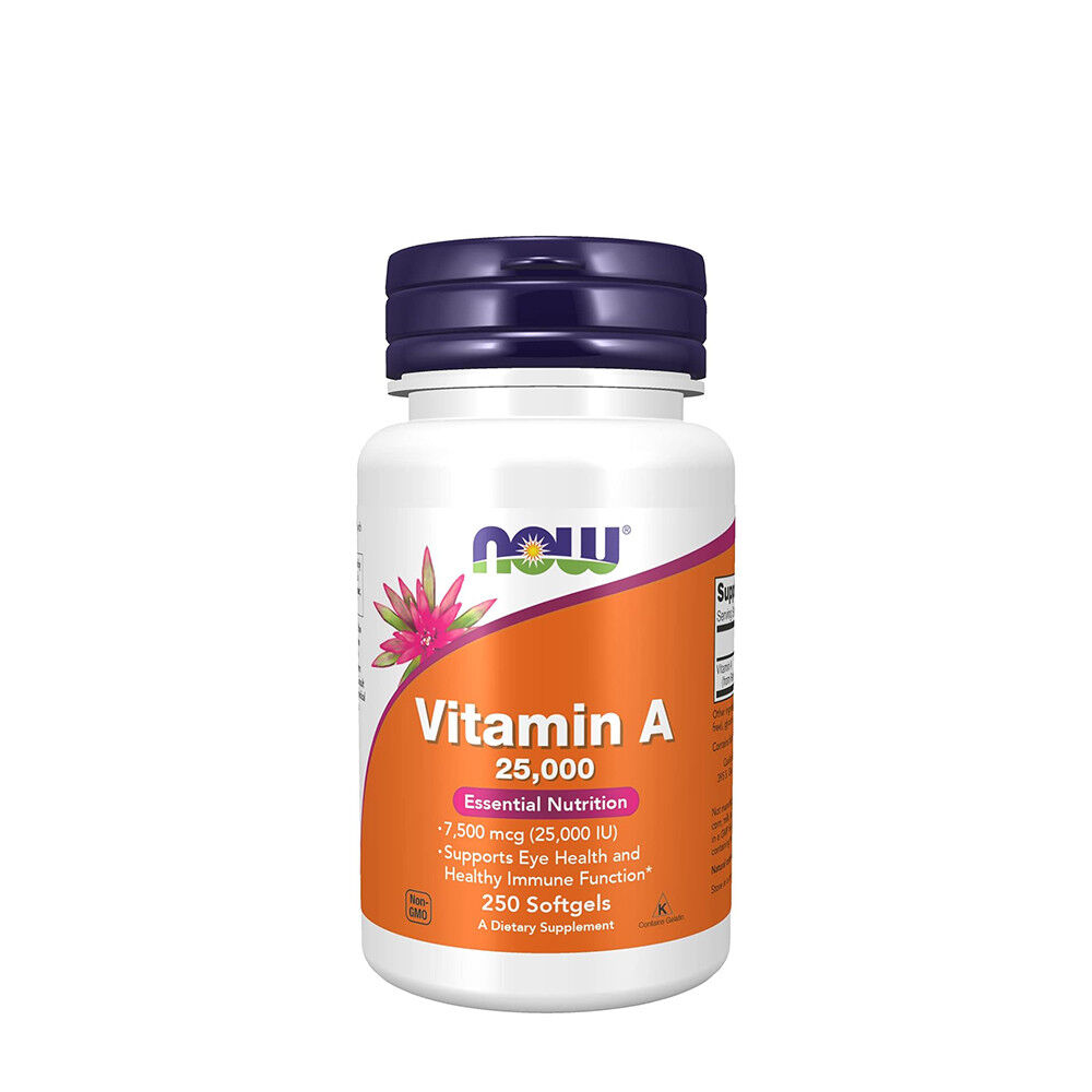 NOW A-vitamin 25 000 NE (250 lágykapszula)