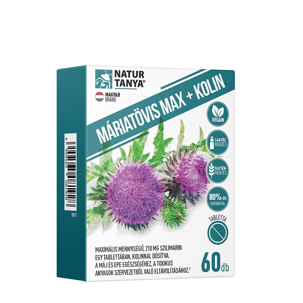 Natur Tanya Máriatövis Max + Kolin (60 tabletta)
