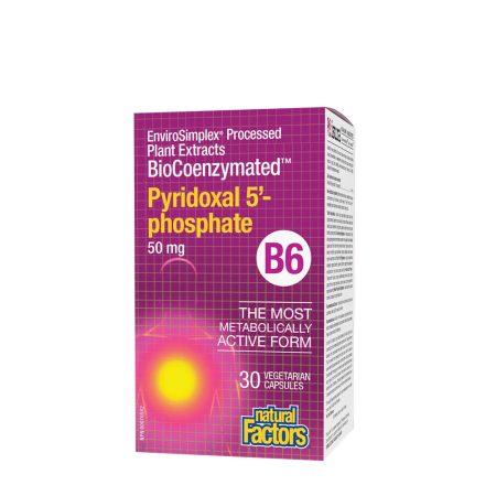 Natural Factors BioCoenzymated piridoxál-5-foszfát B6 50 mg (30 növényi kapszula)