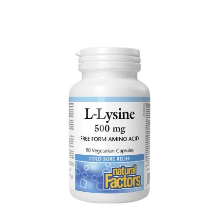 Natural Factors L-Lysine Amino Acid 500 mg (90 Capsules)