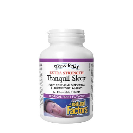 Natural Factors Tranquil Sleep Extra Strength (60 rágótabletta