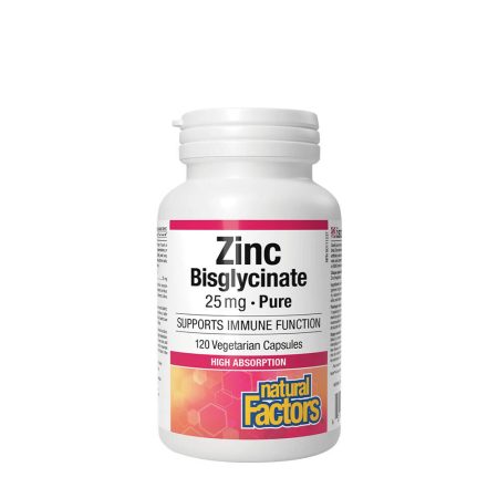 Natural Factors cink-bisglicinát 25 mg - 120 kapszula