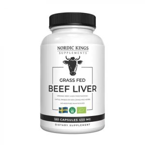 Nordic Kings 100% Fűvel táplált bio marhahús máj - 180 kapszula