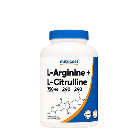 Nutricost L-arginin-L-citrullin komplex kapszulák (240 kapszula)