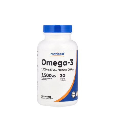 Nutricost Omega-3 2500 mg (90 lágykapszula)