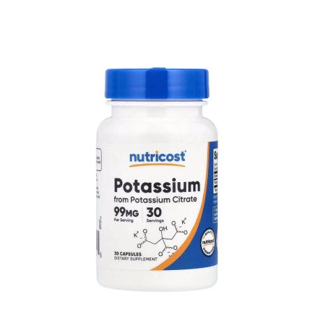 Nutricost kálium-citrát 99 mg (30 kapszula)