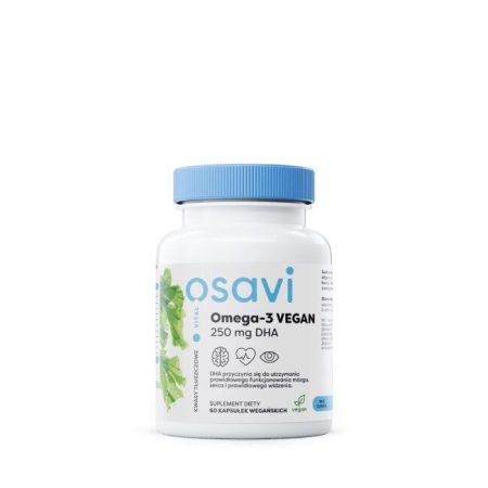 OSAVI Omega-3 VEGAN 250 mg DHA (60 kapszula)