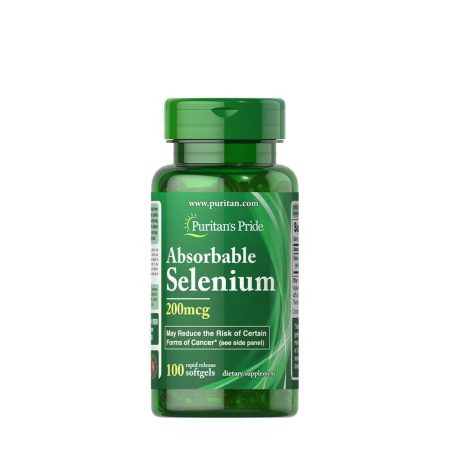 Puritan's Pride felszívódó szelén 200 mcg (100 lágykapszula)
