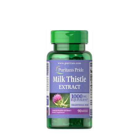 Puritan's Pride máriatövis 4:1 kivonat 1000 mg (szilimarin) (90 lágykapszula)