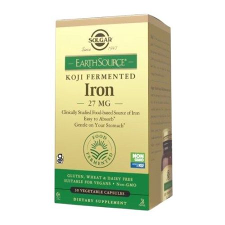 SOLGAR Earth Source® Koji-fermentált vas 27 mg - 30 növényi kapszula