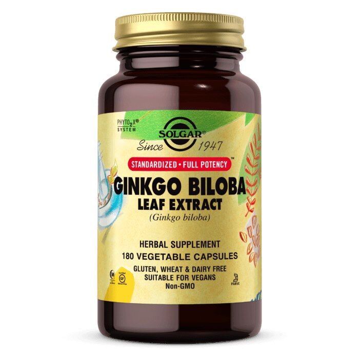 SOLGAR Ginkgo biloba levélkivonat (180 vcaps)