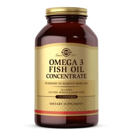 SOLGAR Omega-3 - Halolaj-koncentrátum (120 kapszula)
