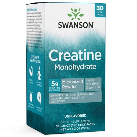 SWANSON Creatine Monohydrate - Monohydrat kreatyny (30 saszetek)