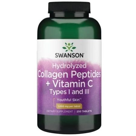 SWANSON Hidrolizált I. és III. típusú kollagén + C 250 tabletta