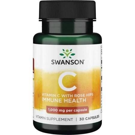 SWANSON C-vitamin 1000 + vadrózsa 30 kapszula