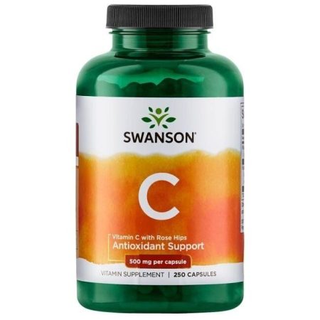 SWANSON C-vitamin 500 + vadrózsa 250 kapszula