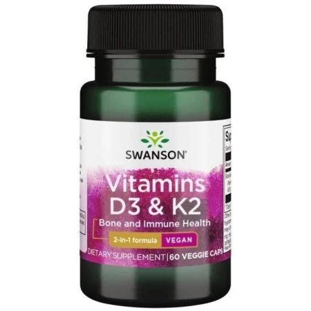 SWANSON D3-vitamin 2000 IU + K2 75 mcg