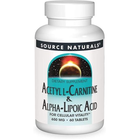 Source Naturals acetil-L-karnitin és alfa-liponsav 650 mg