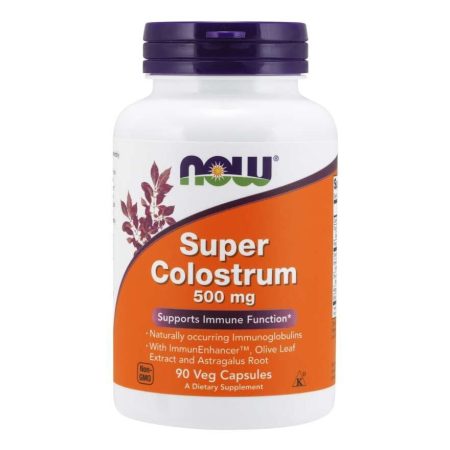 Super Colostrum 500 mg laktoferrin - NOW Foods - 90 növényi kapszula
