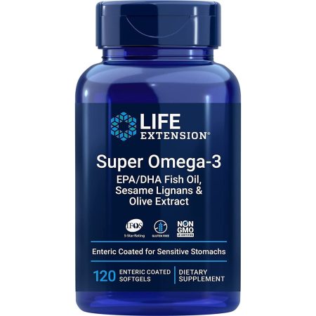 Super Omega-3 EPA/DHA szezámlignánokkal és olíva-kivonattal - 120 gyomorban oldódó bevonatú lágykapszula