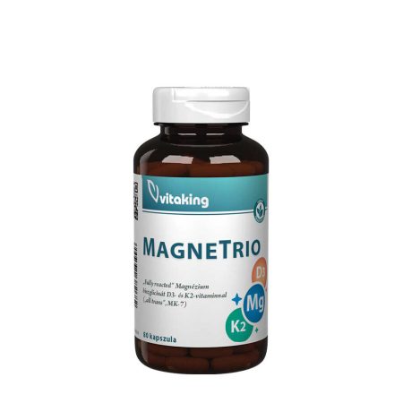 Vitaking MagneTrio D3+K2+ magnézium-bisglicinát (80 kapszula)