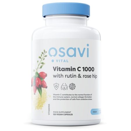C1000-as C-vitamin rutinnal és csipkebogyóval - 120 vegán kapszula