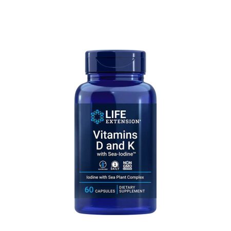 D- és K-vitaminok tengeri jóddal - 60 kapszula
