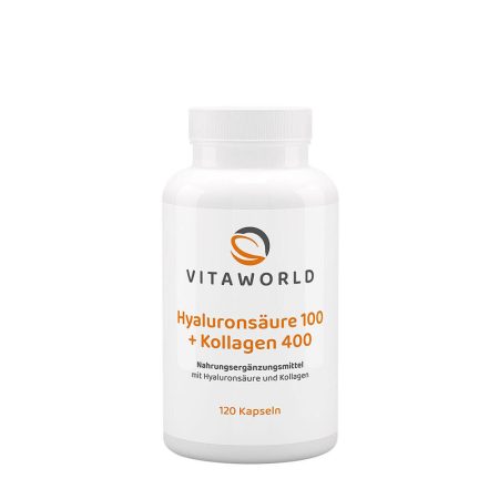 Vitaworld Hialuronsav 100 + Kollagén 400 (120 kapszula)