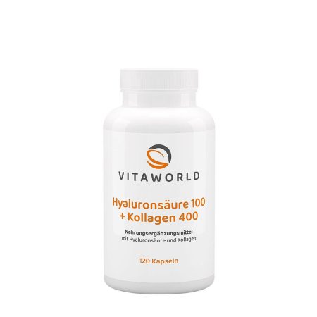 Vitaworld Hialuronsav 100 + Kollagén 400 (120 kapszula)