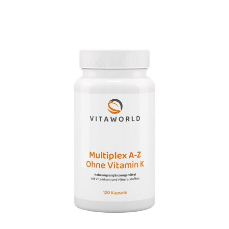 Vitaworld Multiplex A-Z K-vitamin nélkül (120 kapszula)