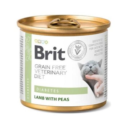 Brit Veterinary Diets Cat GF Diabetes konzerv 200g