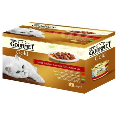GOURMET GOLD Falatok szószban nedves macskaeledel - 12x85g