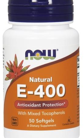 E-vitamin és tokotrienolok - Vitamin E-400 - Natural (Mixed Tocopherols) - 50 lágyzselatin kapszula