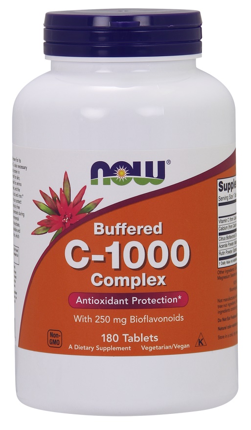 Vitamin C-1000 Complex - Buffered with 250mg Bioflavonoids - 180 tabletta