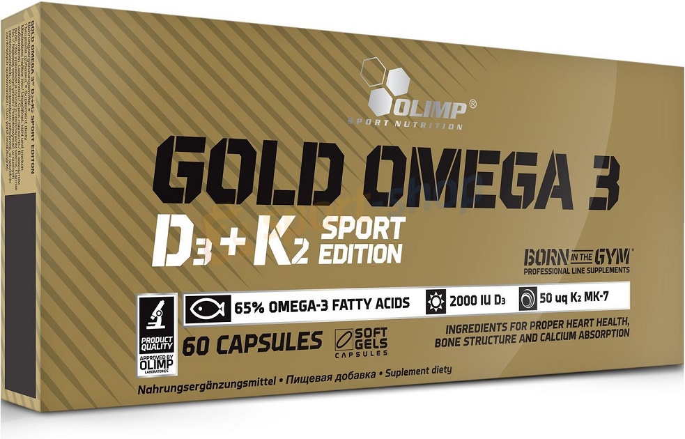 Gold Omega 3 D3 + K2 Sport Edition - 60 kapszula