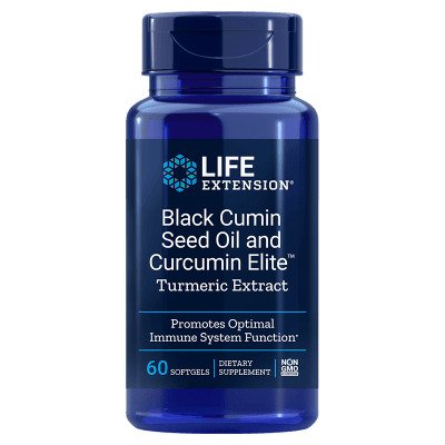 Kurkuma és kurkumin - Black Cumin Seed Oil and Curcumin Elite Turmeric Extract - 60 lágyzselatin kapszula