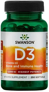 Swanson Vitamin D3 (250 lágyzselatin kapszula)