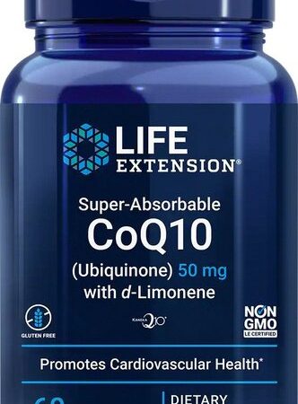 CoQ10 és ubikinol - Super-Absorbable CoQ10 (Ubiquinone) with d-Limonene