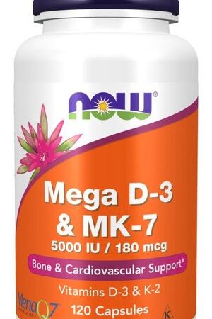 NOW Foods Mega D-3 & MK-7 - 120 kapszula