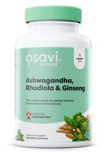 Ashwagandha + Rhodiola & Ginseng - 120 vegán kapszula