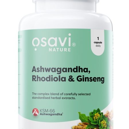 Ashwagandha + Rhodiola & Ginseng - 120 vegán kapszula
