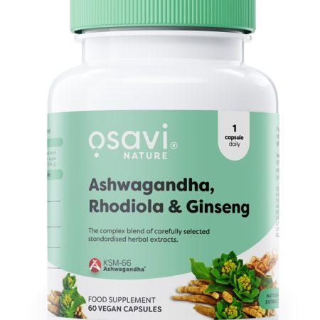 Ashwagandha + Rhodiola & Ginseng - 60 vegán kapszula