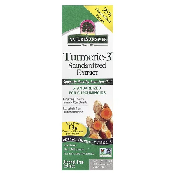 Kurkuma és kurkumin - Turmeric-3 Standardized Extract - 30 ml.