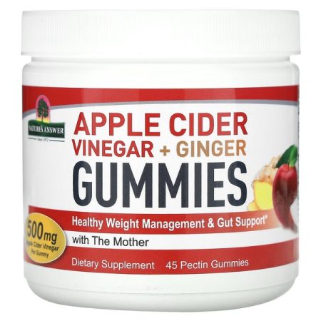 Gyerekvitaminok és gumicukrok - Apple Cider Vinegar + Ginger gumivitamin - 45 pectin gumivitamin